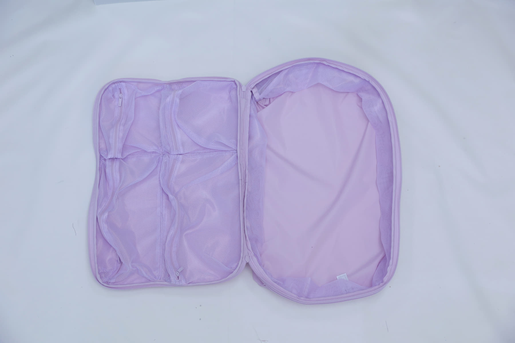 HP-0001 purple hanging travel organizer open layout